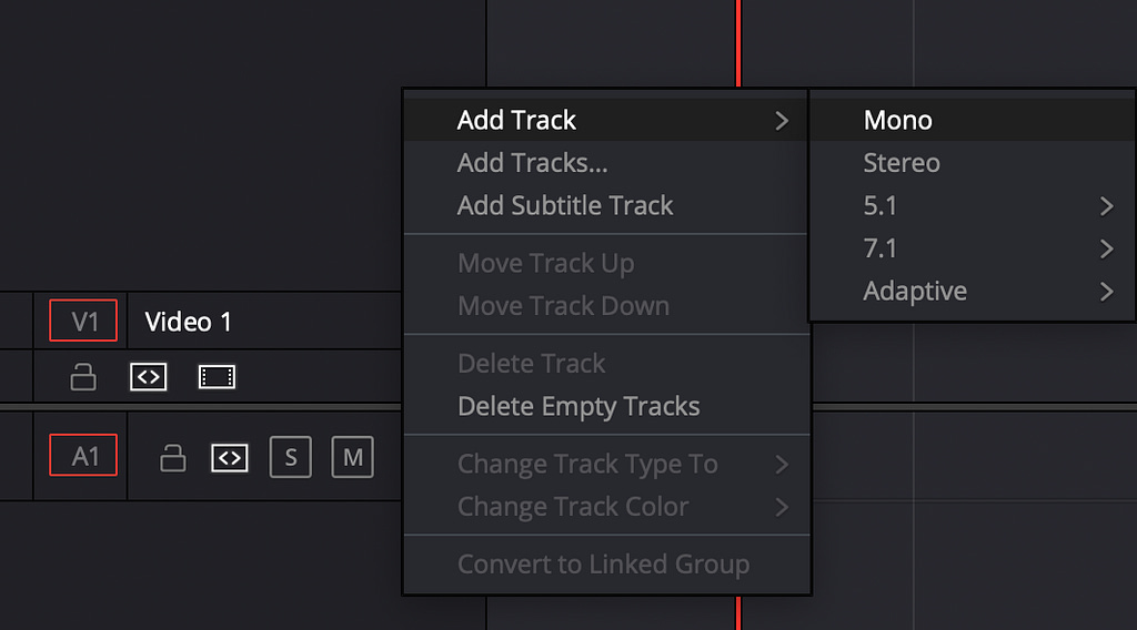 Add track mono